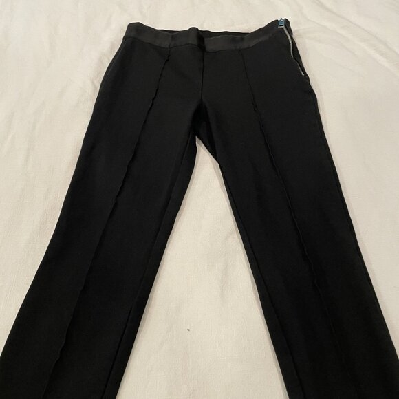 Everlane Black Slim Trouser Leggings with Side Zipper - Picture 3 of 11